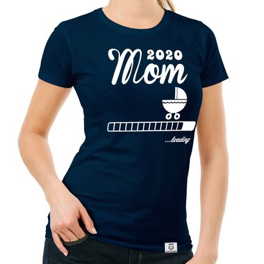 Damen T-Shirt - Mom 2020 loading dunkelblau-fuchsia S