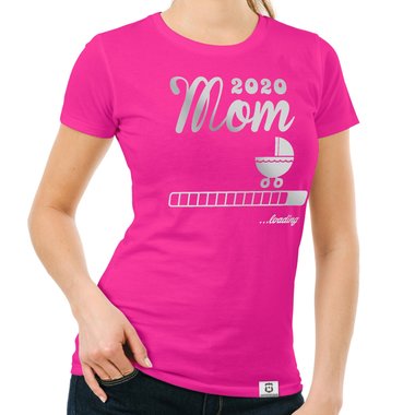 Damen T-Shirt - Mom 2020 loading dunkelblau-fuchsia S