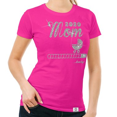 Damen T-Shirt - Mom 2020 loading dunkelblau-fuchsia S