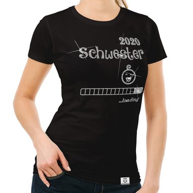Damen T-Shirt - Schwester 2020 loading dunkelblau-fuchsia S