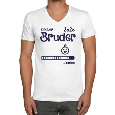 Herren T-Shirt - V-Ausschnitt - Groer Bruder 2020 loading