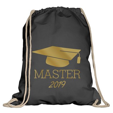 Turnbeutel - Master 2019 weiss-silberglitzer