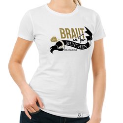 Damen JGA T-Shirt - Braut on Tour - Personalisierbar