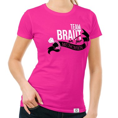 Damen JGA T-Shirt - Team Braut on Tour - Personalisierbar