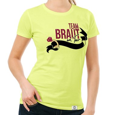 Damen JGA T-Shirt - Team Braut on Tour - Personalisierbar