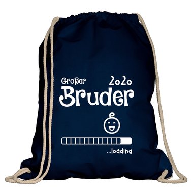 Turnbeutel - Groer Bruder 2020 loading royalblau-silber