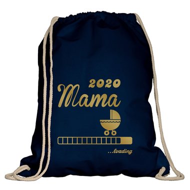 Turnbeutel - Mama 2020 loading weiss-schwarz