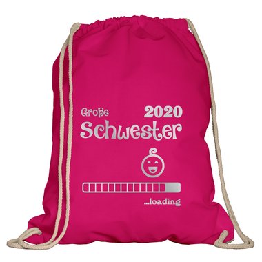 Turnbeutel - Groe Schwester 2020 loading weiss-schwarz