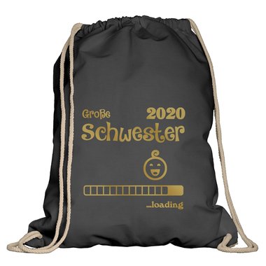 Turnbeutel - Groe Schwester 2020 loading weiss-schwarz