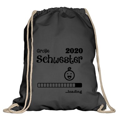 Turnbeutel - Groe Schwester 2020 loading weiss-schwarz