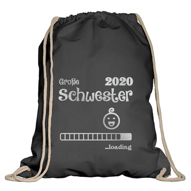 Turnbeutel - Groe Schwester 2020 loading weiss-schwarz