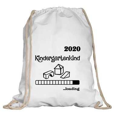 Turnbeutel - Kindergartenkind 2020 loading weiss-schwarz