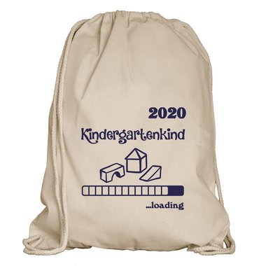 Turnbeutel - Kindergartenkind 2020 loading weiss-schwarz