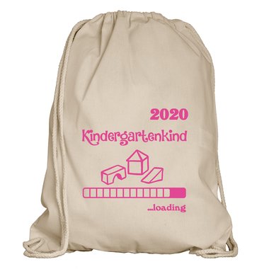 Turnbeutel - Kindergartenkind 2020 loading weiss-schwarz