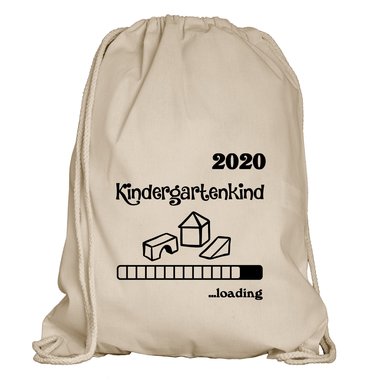 Turnbeutel - Kindergartenkind 2020 loading weiss-schwarz