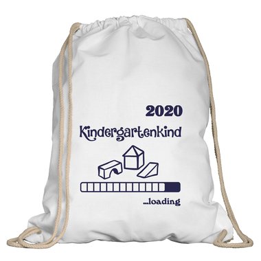 Turnbeutel - Kindergartenkind 2020 loading weiss-schwarz