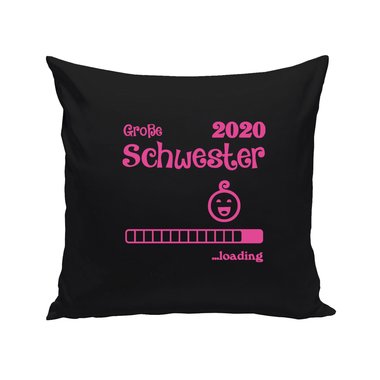 Kissen - Groe Schwester 2020 loading apfelgrn-fuchsia