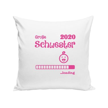 Kissen - Groe Schwester 2020 loading apfelgrn-fuchsia