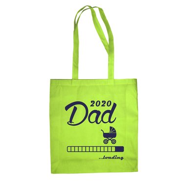 Jutebeutel - Dad 2020 loading apfelgrn-dunkelblau