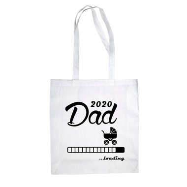 Jutebeutel - Dad 2020 loading weiss-schwarz