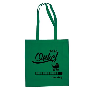 Jutebeutel - Onkel 2020 loading apfelgrn-dunkelblau