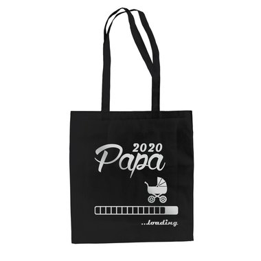 Jutebeutel - Papa 2020 loading royalblau-silber