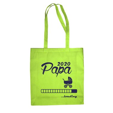 Jutebeutel - Papa 2020 loading royalblau-silber