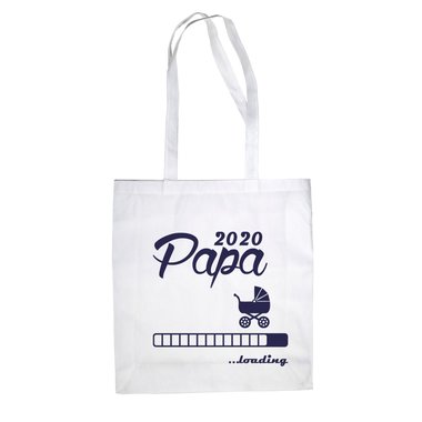 Jutebeutel - Papa 2020 loading royalblau-silber