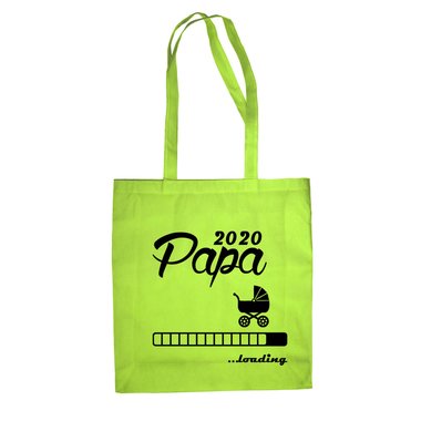 Jutebeutel - Papa 2020 loading royalblau-silber