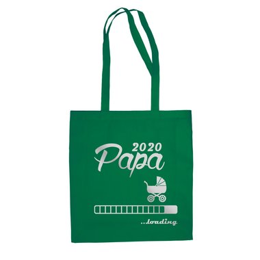 Jutebeutel - Papa 2020 loading royalblau-silber