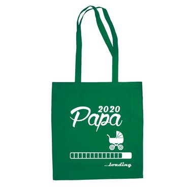 Jutebeutel - Papa 2020 loading royalblau-silber