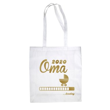 Jutebeutel - Oma 2020 loading weiss-schwarz