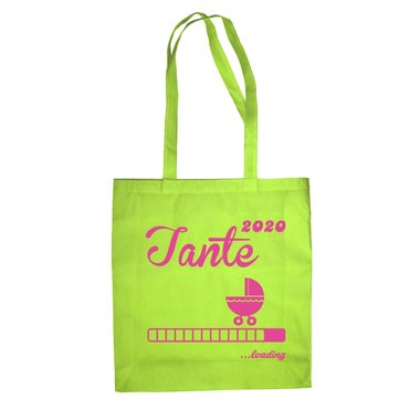 Jutebeutel - Tante 2020 loading apfelgrn-fuchsia
