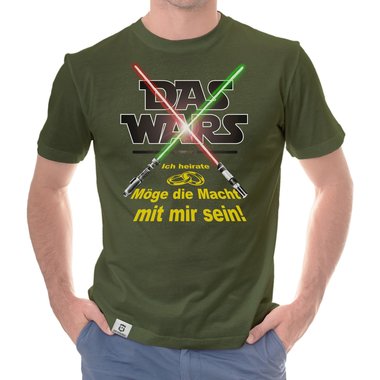 Herren JGA T-Shirt - Das Wars - Ich heirate - Lichtschwert