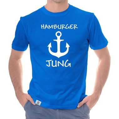Herren T-Shirt - Hamburger Jung dunkelblau-weiss S