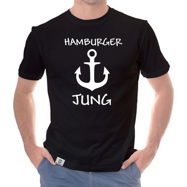 Herren T-Shirt - Hamburger Jung dunkelblau-weiss S