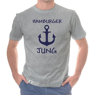Herren T-Shirt - Hamburger Jung dunkelblau-weiss S