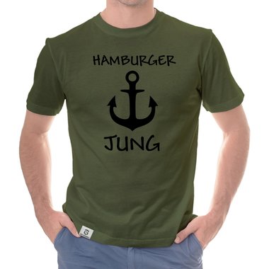 Herren T-Shirt - Hamburger Jung dunkelblau-weiss S