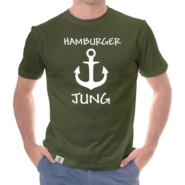 Herren T-Shirt - Hamburger Jung dunkelblau-weiss S
