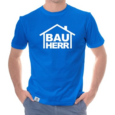 Herren T-Shirt - Bauherr weiss-schwarz 5XL