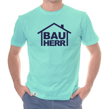 Herren T-Shirt - Bauherr weiss-schwarz 5XL