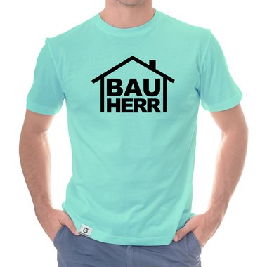 Herren T-Shirt - Bauherr weiss-schwarz 5XL