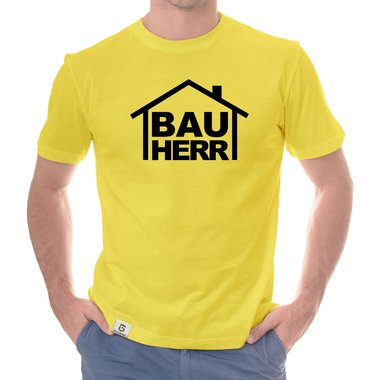 Herren T-Shirt - Bauherr weiss-schwarz 5XL