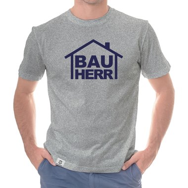 Herren T-Shirt - Bauherr weiss-schwarz 5XL