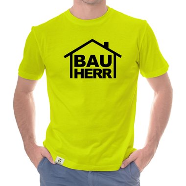 Herren T-Shirt - Bauherr weiss-schwarz 5XL