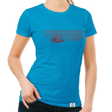 Damen T-Shirt - Welcome to Hellkins weiss-rot XXL
