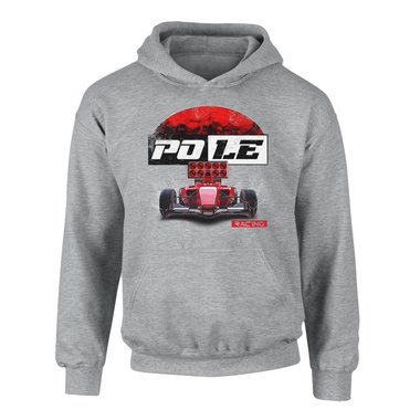 Kinder Hoodie - Pole Racing dunkelblau-rot 80-92