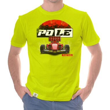 Herren T-Shirt - Pole Racing weiss-rot 5XL