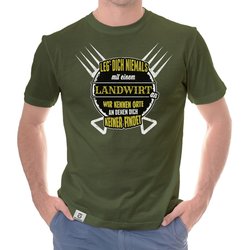 Herren T-Shirt - Leg dich niemals mit Landwirten an