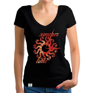 Damen T-Shirt V-Ausschnitt - Summer Time